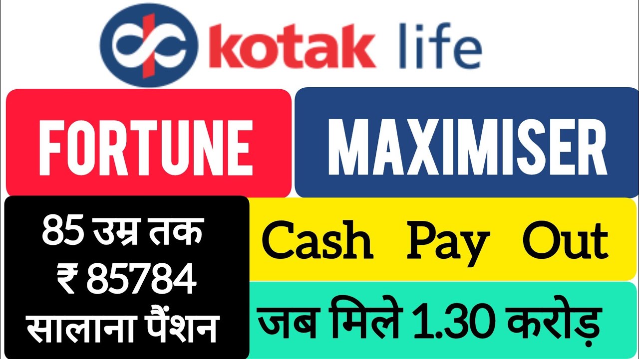 Kotak Fortune Maximiser Plan | Kotak life Pension Plan |