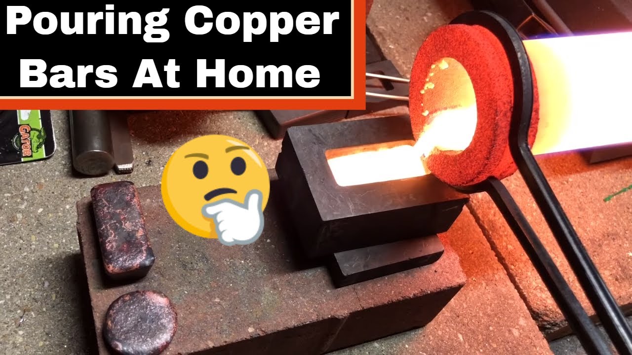 Melting and Pouring Copper Bars and Rounds From Scrap!