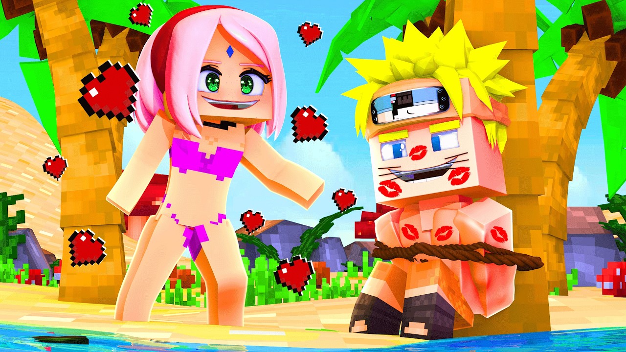A BEBÊ SAKURA DE BIQUINI FICOU APAIXONADA PELO BEBÊ NARUTO E PRENDEU ELE PARA ENCHER DE BEIJOS