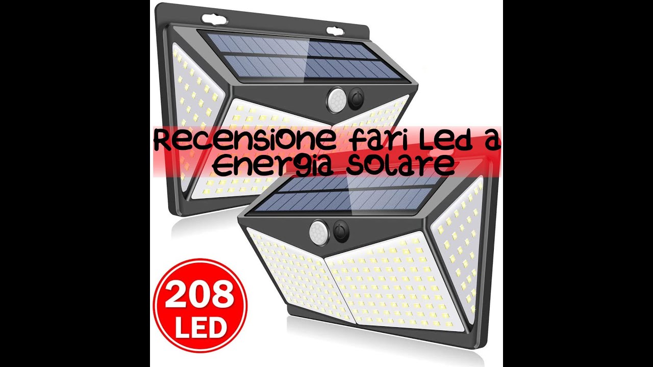 Recensione Luci Solari Fari / Lampada Led a Energia Solare Syosin
