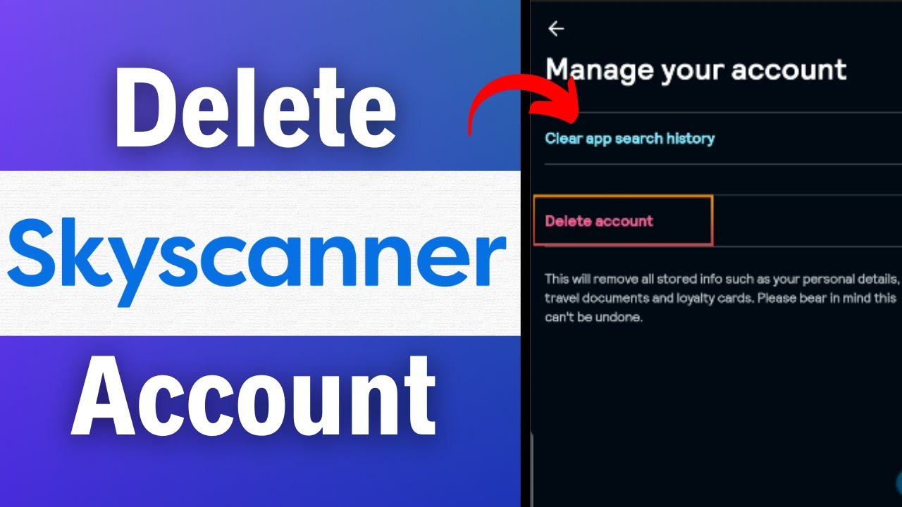 How To Delete Skyscanner Account Permanently 2023 | Close Skyscanner Account | Skyscanner App