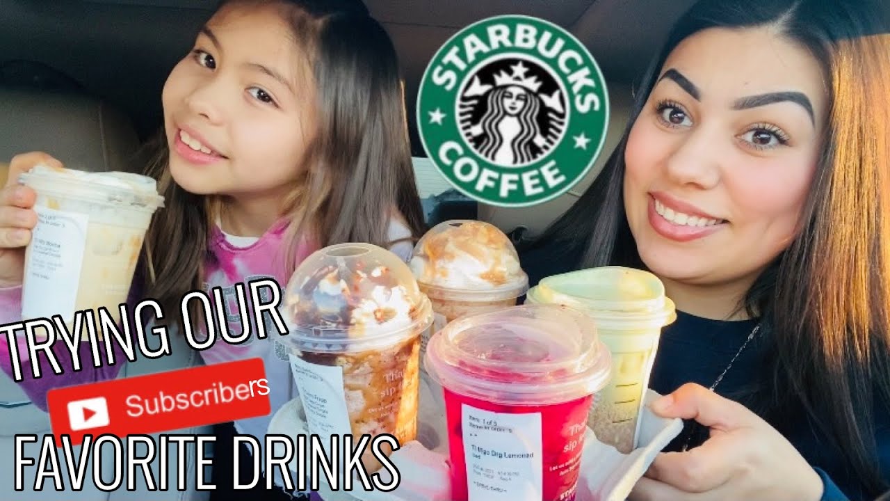 TRYING MY SUBSCRIBERS FAVORITE STARBUCKS DRINKS!