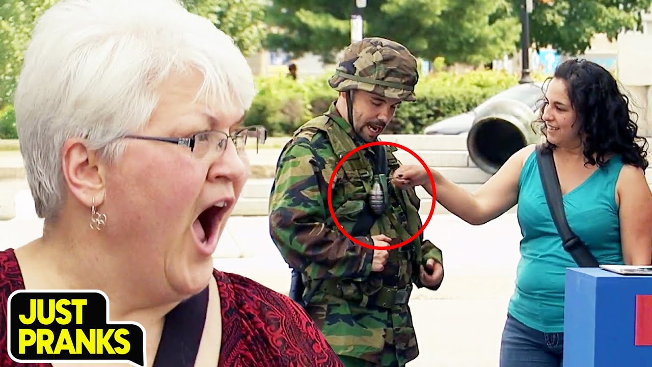 The Fake Grenade Prank That Had Everyone Screaming! 😱 | Just Pranks