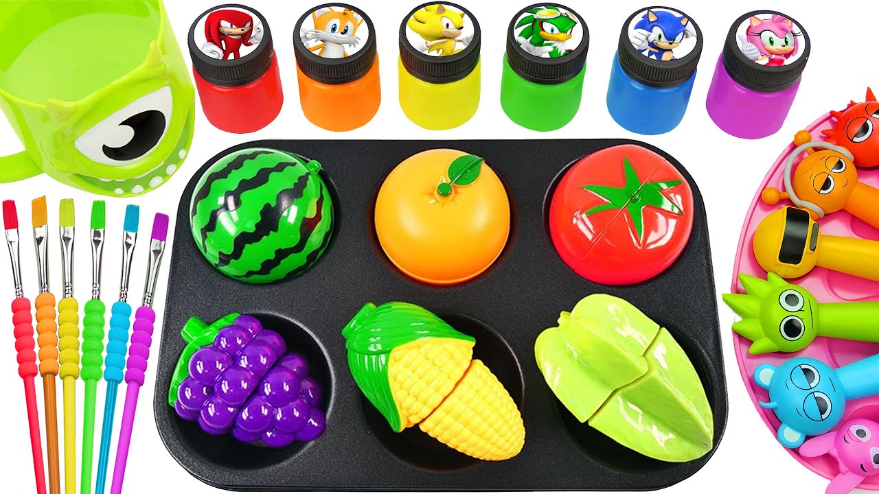 Satisfying Video l DIY How To Make Cutting Crazy Bluc Fruts Shapes Form Slimes Stirring SPRUNKI ASMR