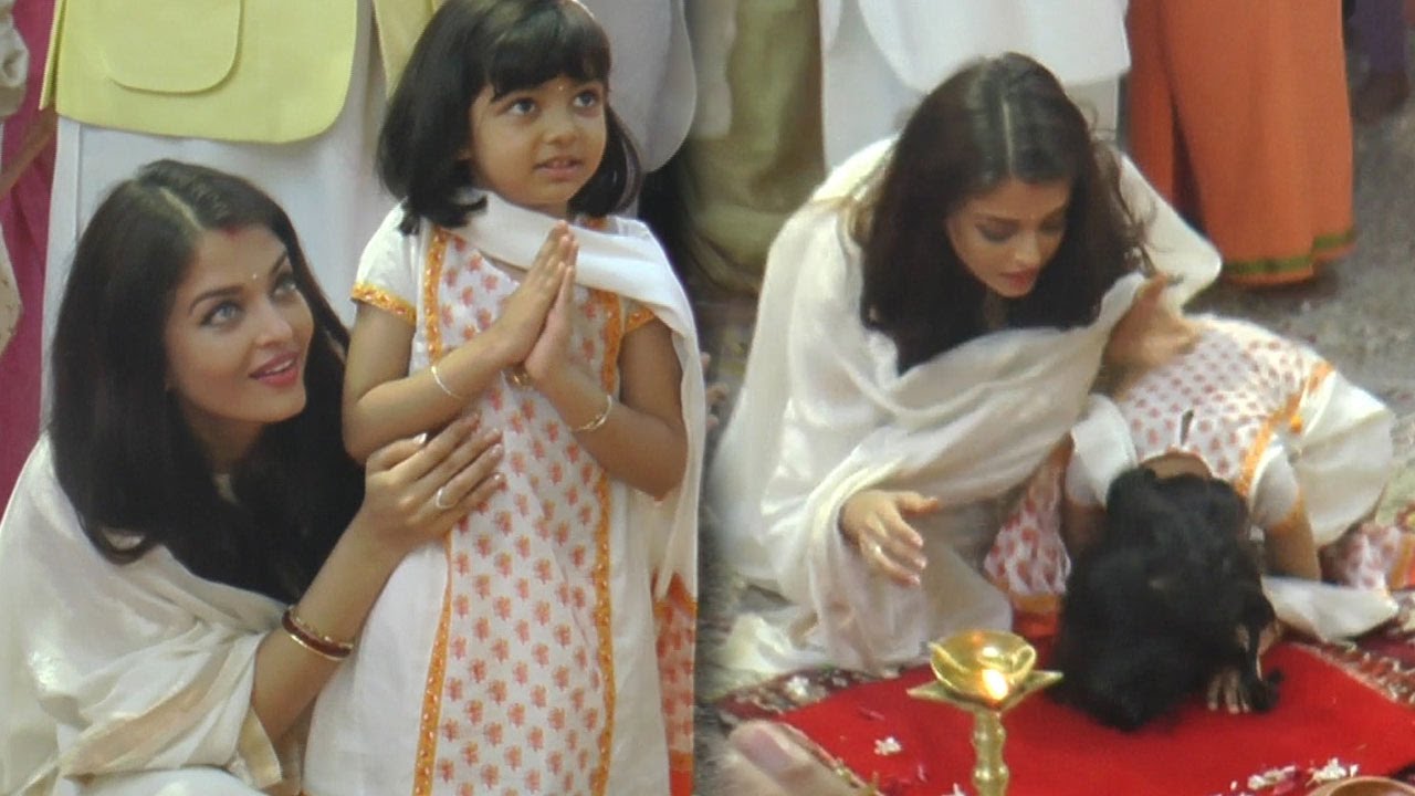Aishwarya Rai Bachchan Teaches Aardhya Bachchan 