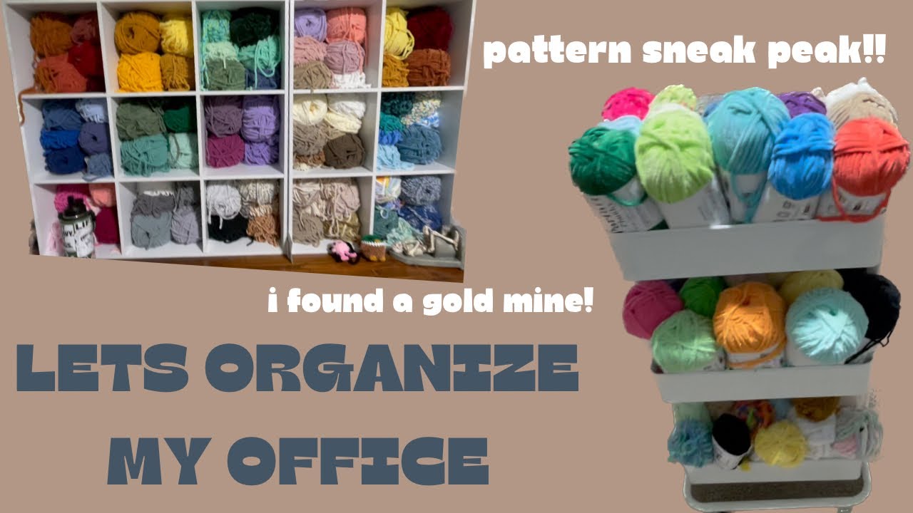 YARN ORGANIZATION🧶 LETS CLEAN MY OFFICE 🧼 my room was so messy 😳😳