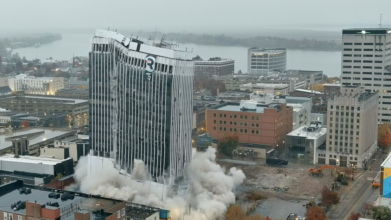 5th & Main St. - Evansville tower implosion