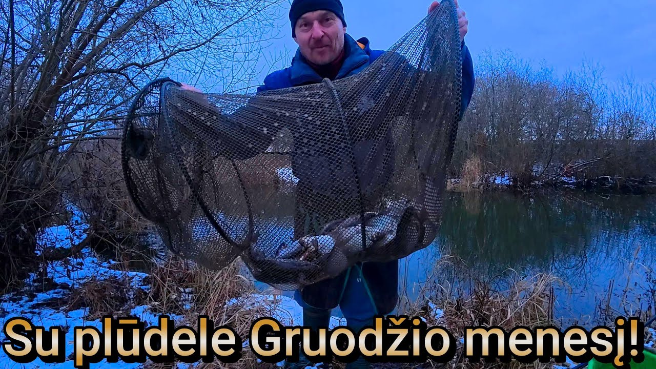 Radau griovį kuriame pilna žuvies!. Žvejyba plūdine meškere Gruodžio mėnesį