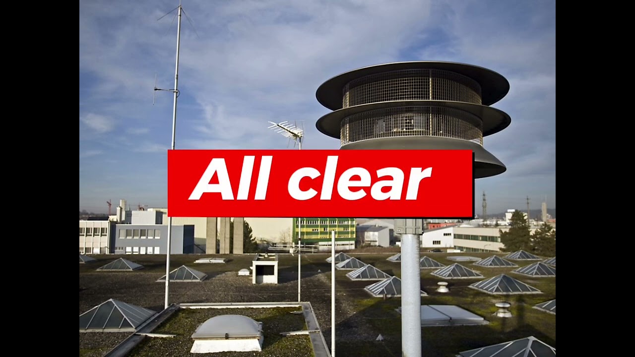 Signal: alarm and All clear France MSL 6 ( siren of Switzerland and Austria)