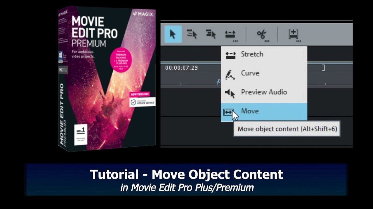Tutorial 030 Magix Movie Edit Pro - Move Object Content Feature