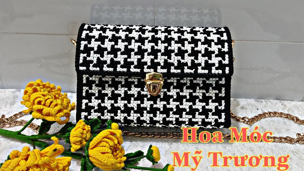 271.lll Hướng Dẫn Thêu Túi Xách Chữ Thập.❤️Hoa Móc Mỹ Trương