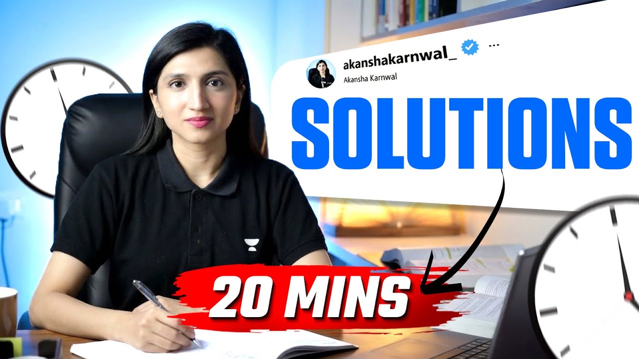 Solutions One Shot in 20 mins #akanshakarnwal #neet2026 