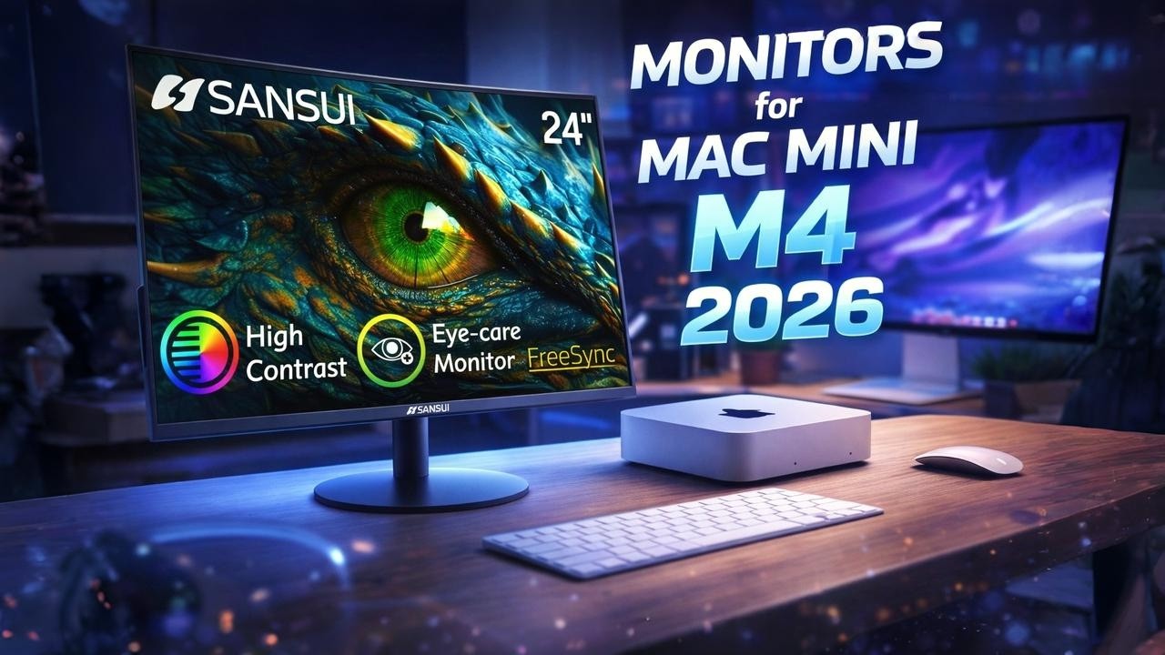Top 6 Best Monitors for Mac Mini M4 (2026) 🖥️ – Best 4K Monitors For Mac Mini Reviewed