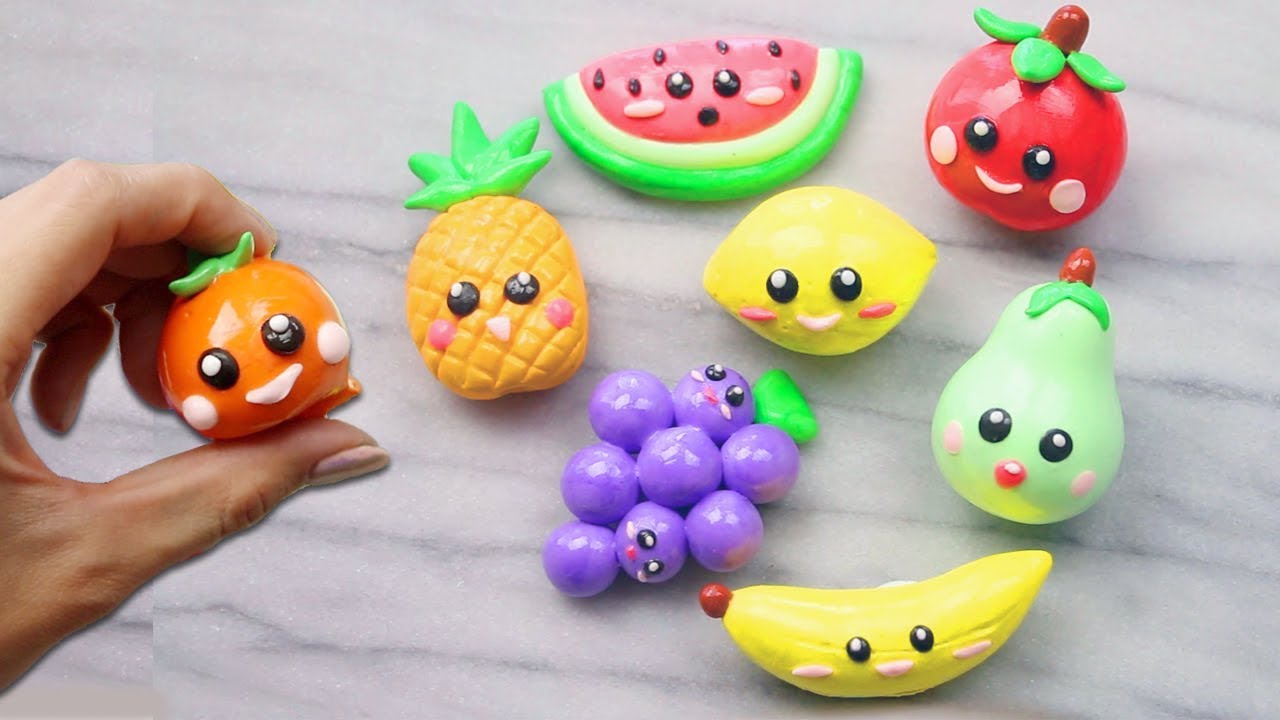 Satisfying Clay Cracking ASMR Video Compilation #2 with Cute DIY Fruit Clay Art!