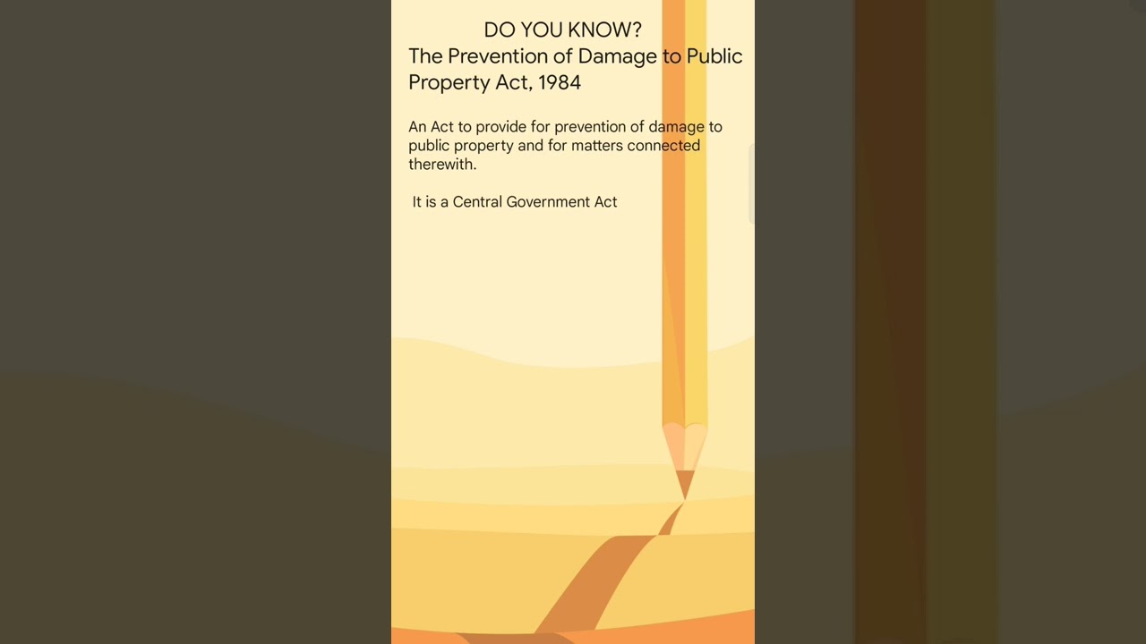 The Prevention of Damage to Public Property Act, 1984 #shorts #legal  #viral #government #public