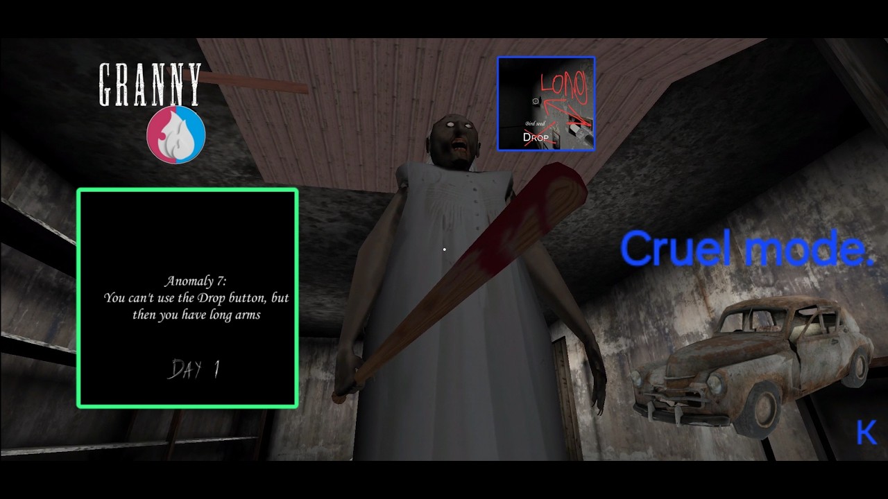 Granny mod pack by LUB: Cruel mode - Car ecsape, with 7 anomaly.