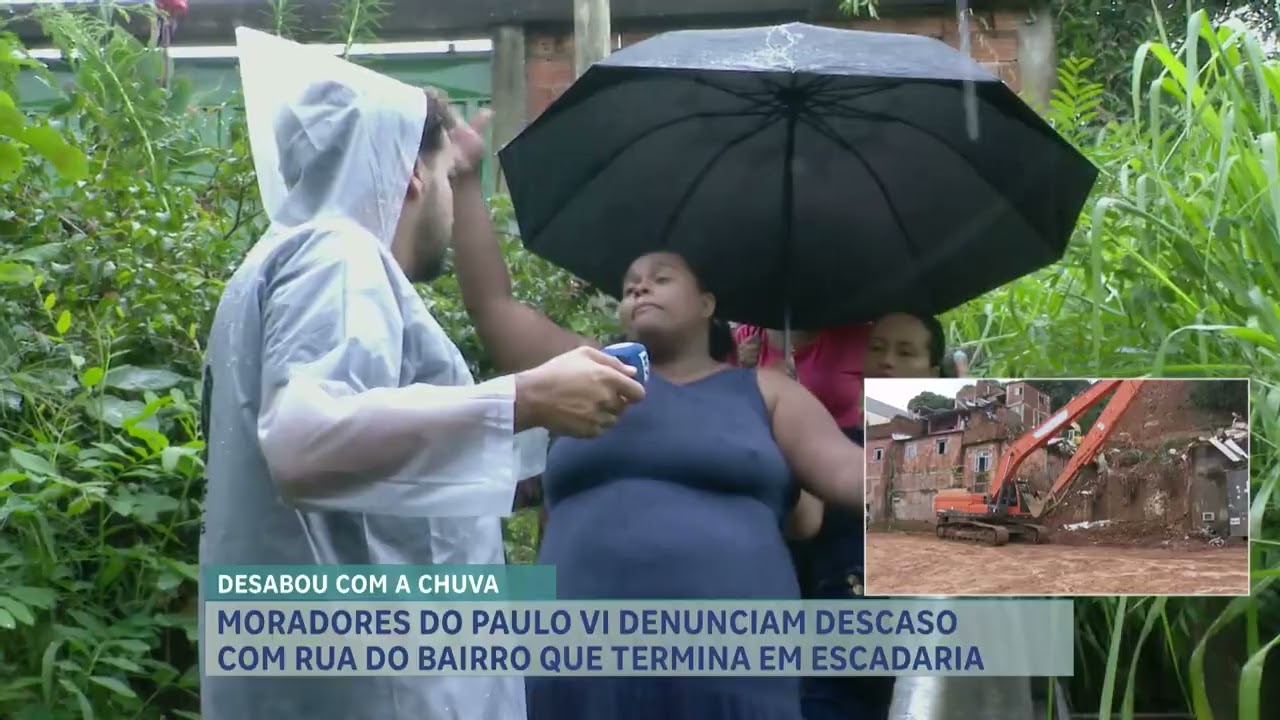 Desabamento de escadaria no bairro Paulo VI, em BH, gera preocupação