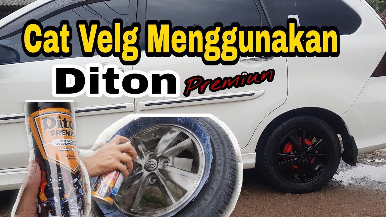 Cat Velg Mobil Avanza Veloz Putih Menggunakan Diton Premium Warna Hitam Glossy