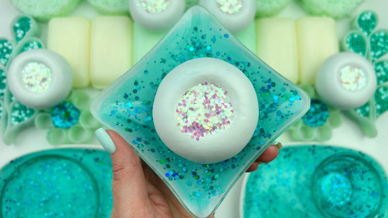 ASMR SOAP★Compilation set★Crushing soap★Cutting soap cubes★FOAM&GLITTER&STARCH★