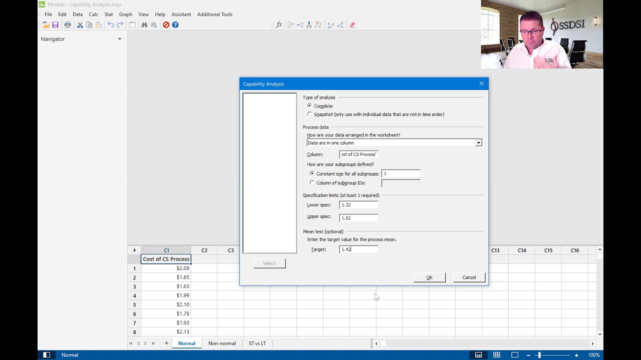 A Brief Introduction to the Normal Process Capability Analysis using Minitab