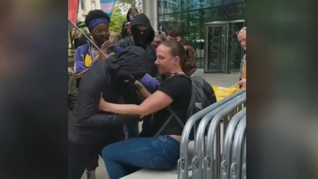 'Police did nothing': Trans activists 'manhandle' lone woman