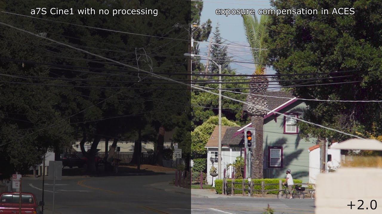 Sony a7S Cine1 (HyperGamma 4) ACES Exposure Latitute Test