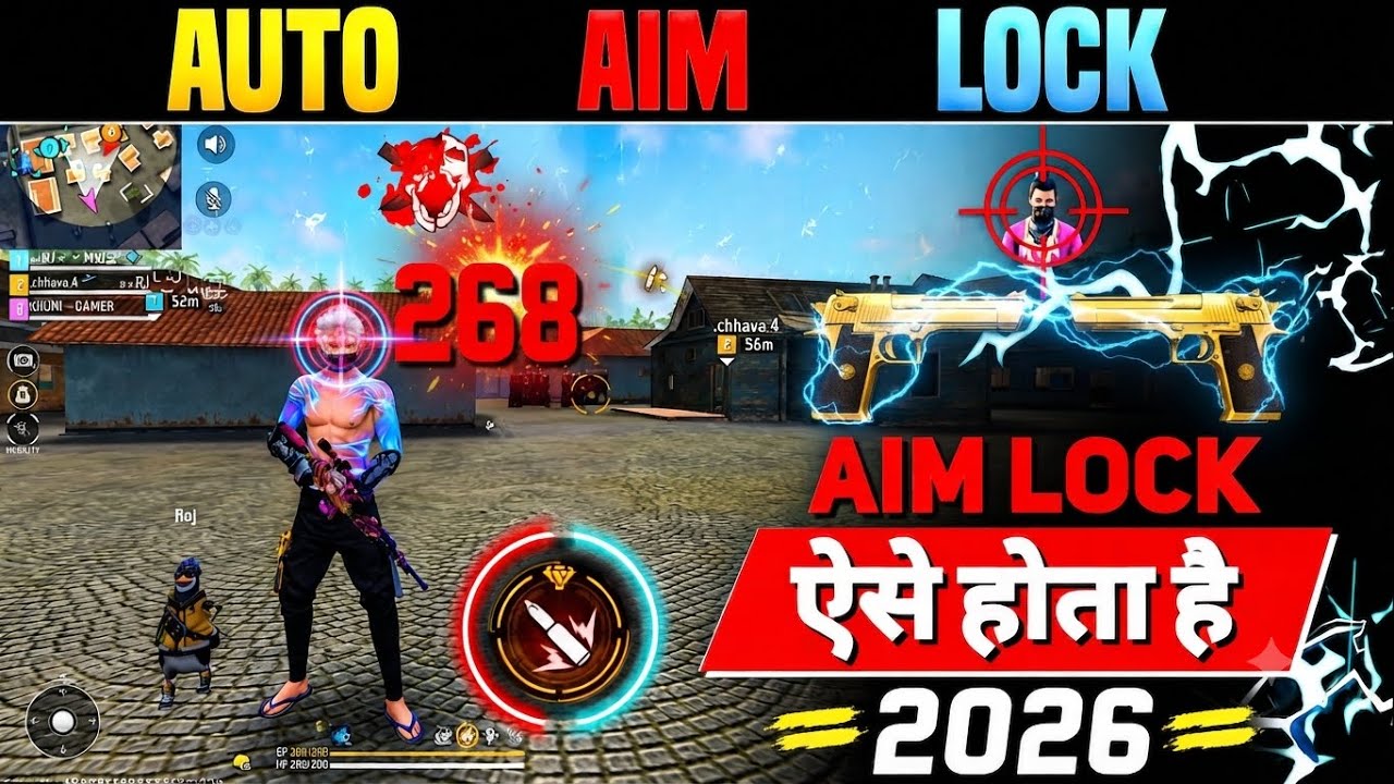 Perfect Aim Lock Trick 🎯 | Desert Eagle Headshot Trick | Free Fire Mein Headshot Kaise Mare