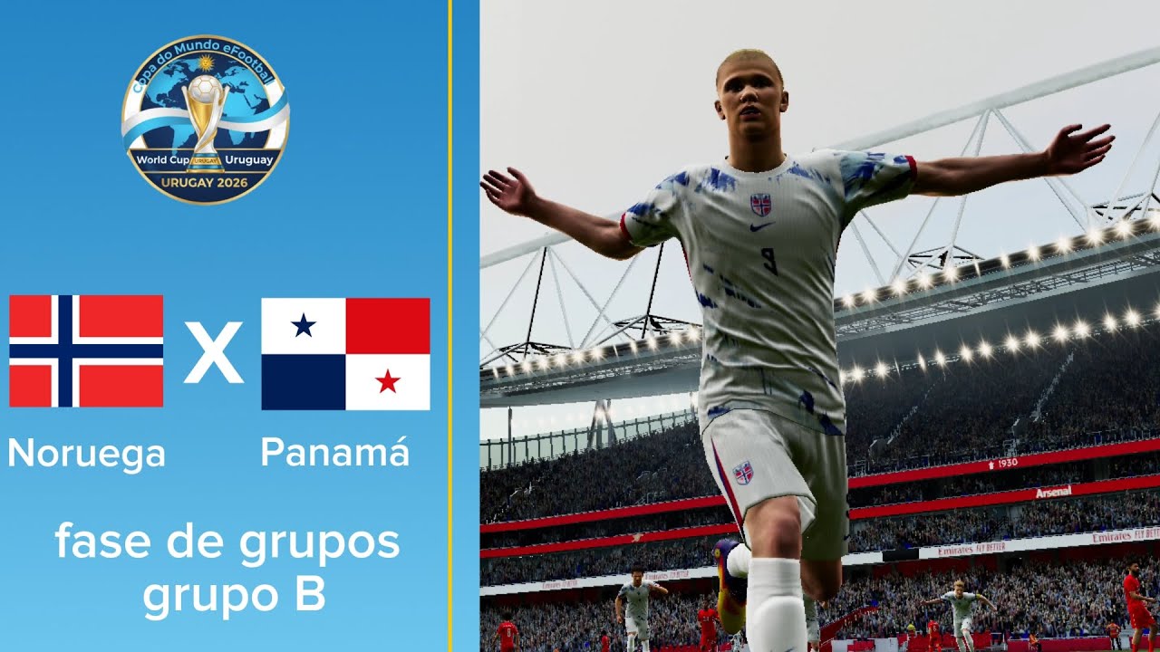 World Cup efootbal 2026. Noruega x Panamá. Fase de grupos. Grupo B 