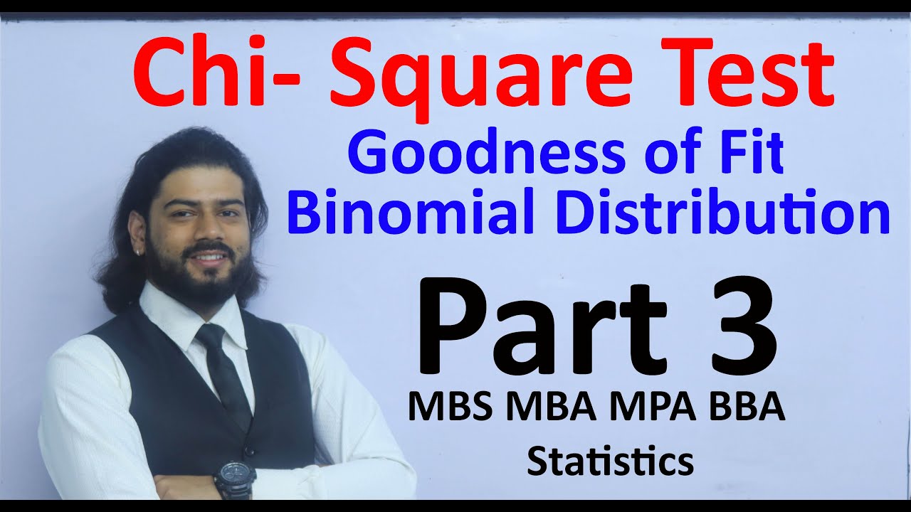 Chi Square Test Part 3 Goodness of Fit Binomial Distribution Hypothesis MBS/MBA/MPA/BBA  Statistics