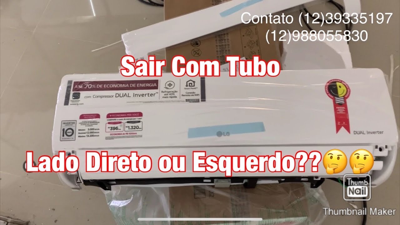 Qual é o Jeito certo?? Sair Tubo lado Direito ou Esquerdo?? LG Dual Inverter Voice