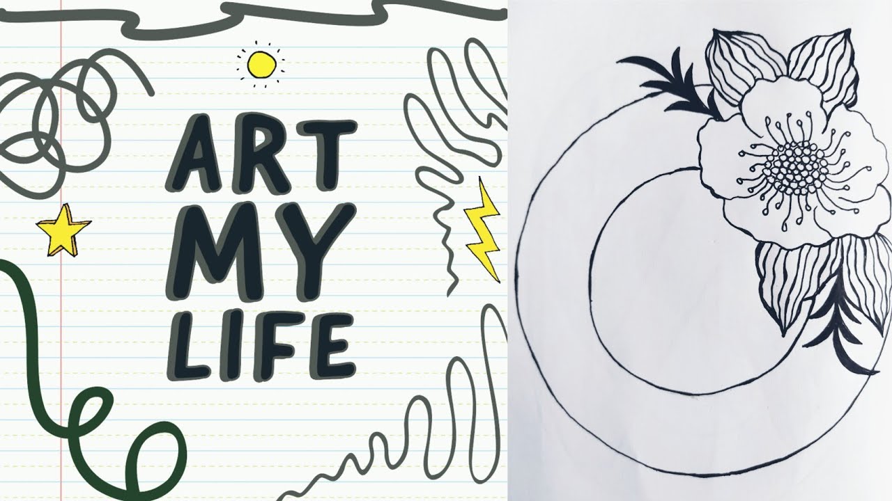 Easy letter 'O' doodle art for beginners