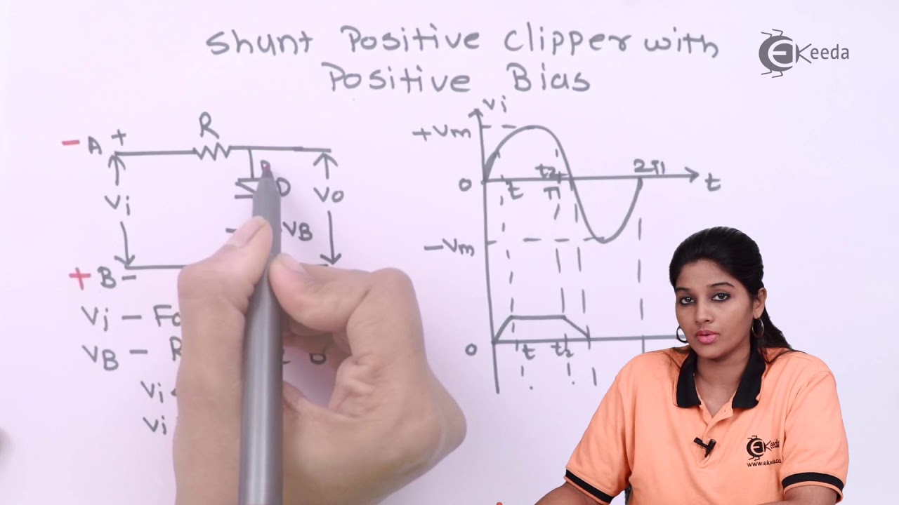 Shunt Positive Clipper with Positive Bias - Rectifier and Filters - Basic Electronics