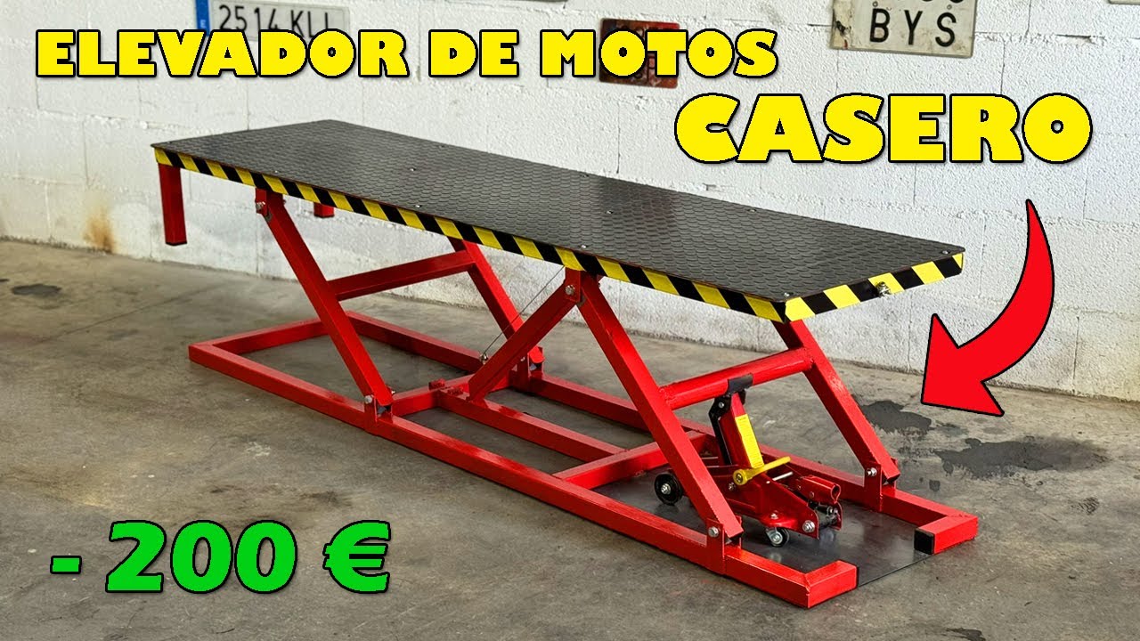 Como hacer un ELEVADOR DE MOTOS HIDRAULICO CASERO | Fácil y Barato