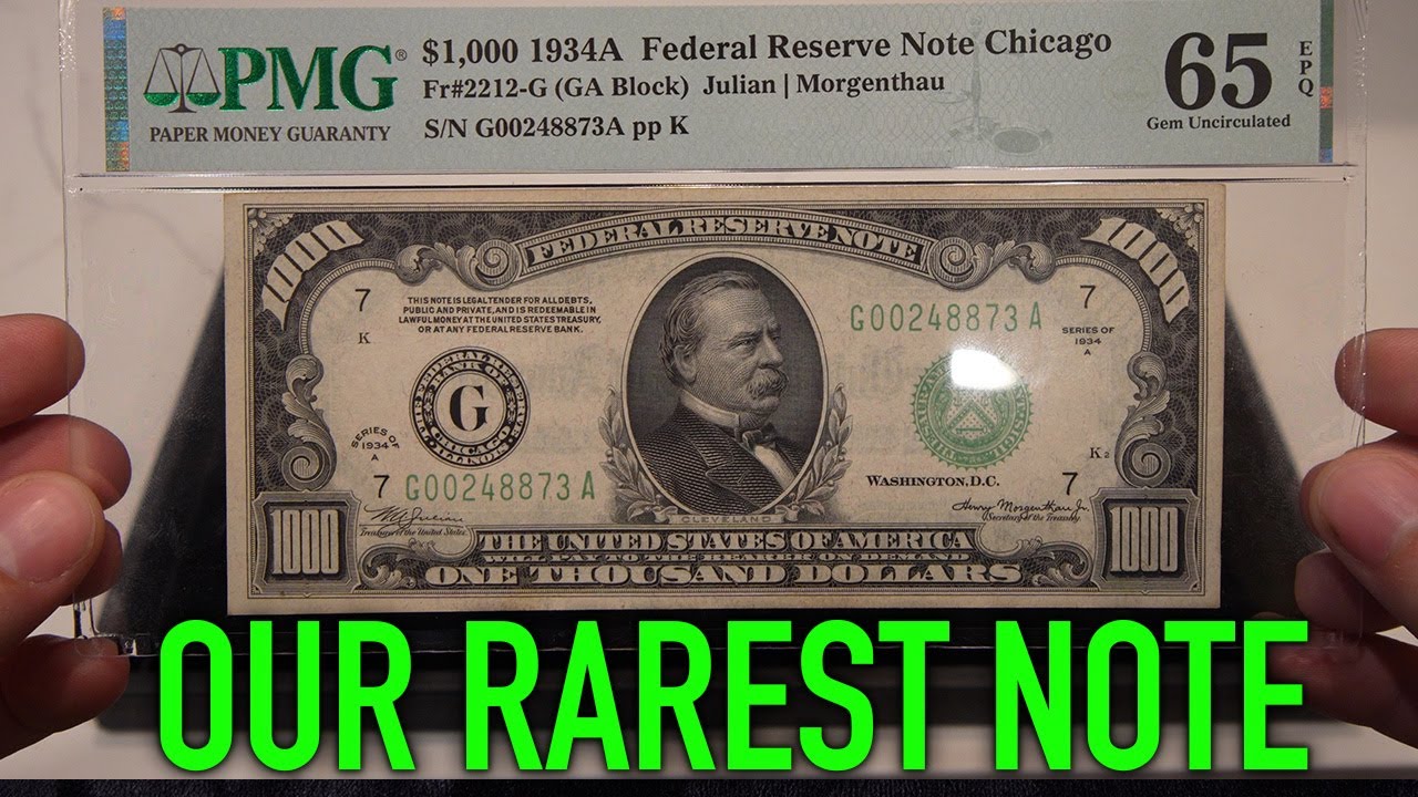 The RAREST NOTE We Have Ever Handled! ($1000 BILL)