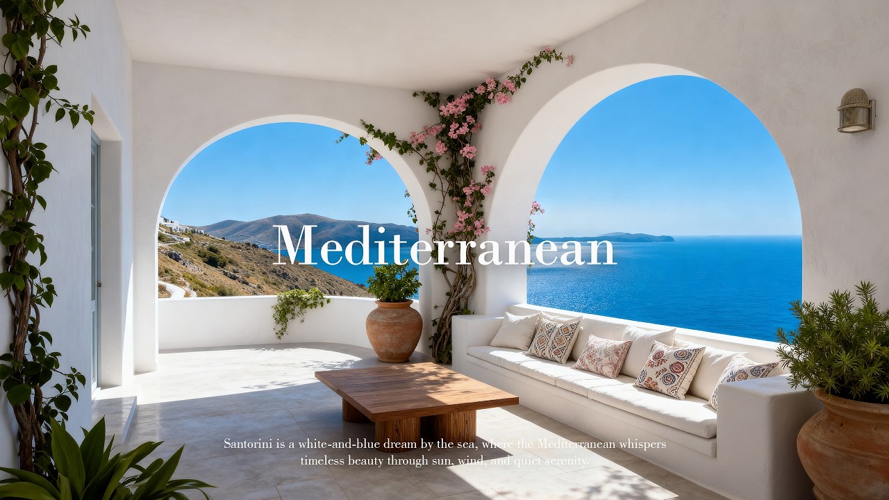 Mediterranean Dreams in Santorini 💙 Chill Jazz & Bossa Nova Ambience