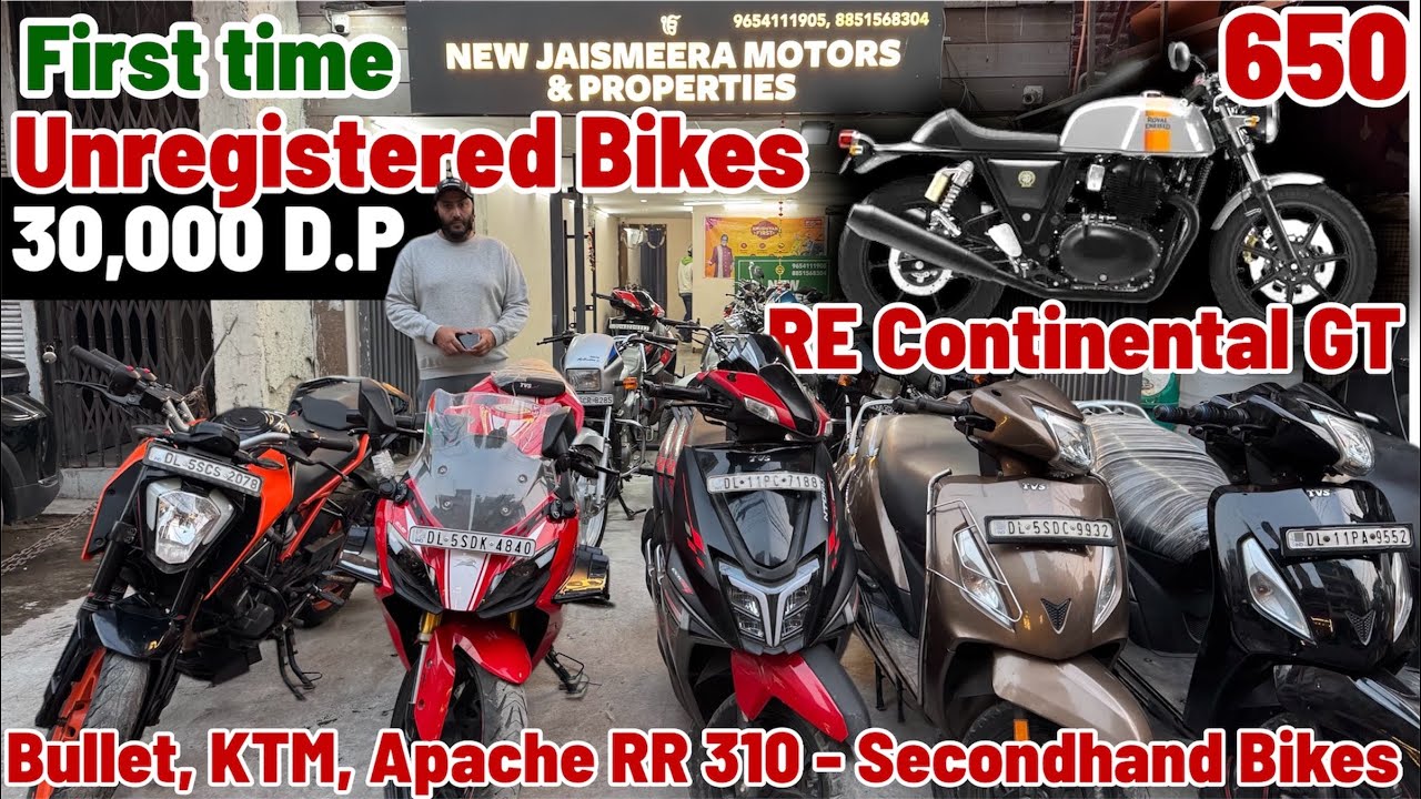Unregistered Bike 🔥 Continental GT 650🥵 30k DP सें Bullet, KTM, Apache RR 310 Secondhand Bikes Delhi