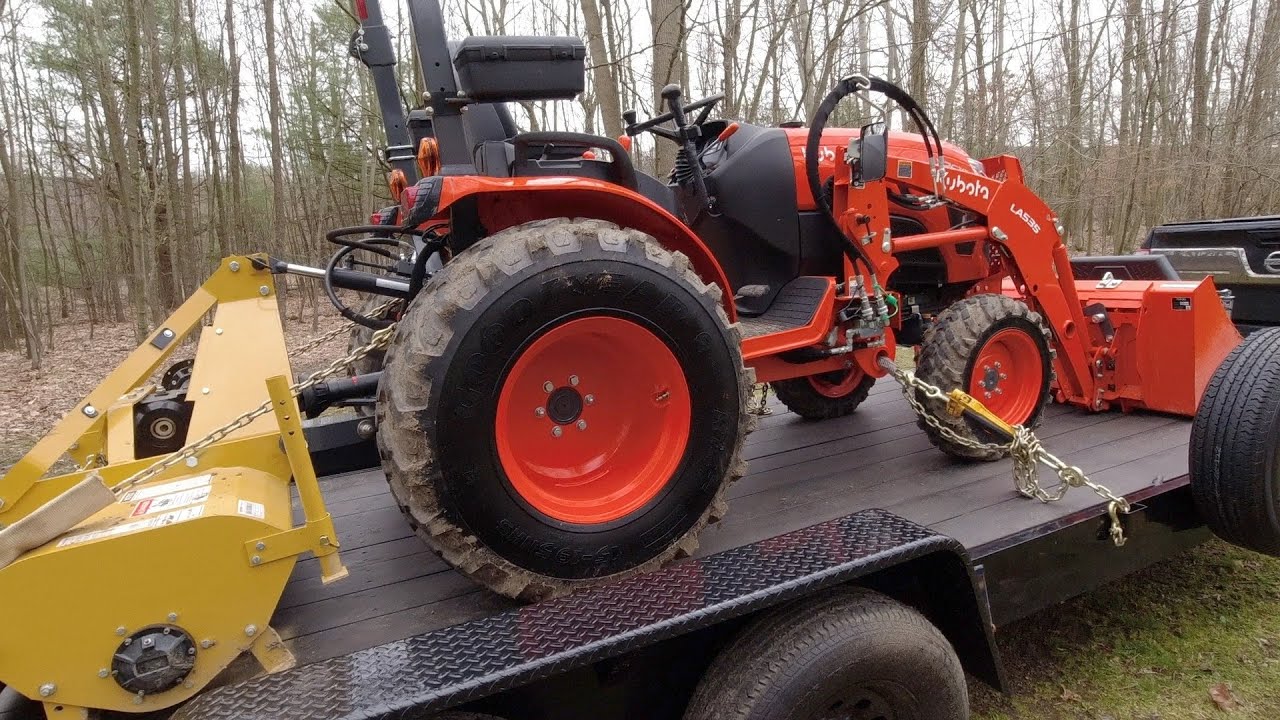 Tractor Tie Down Tips - How I Do It - Kubota LX2610