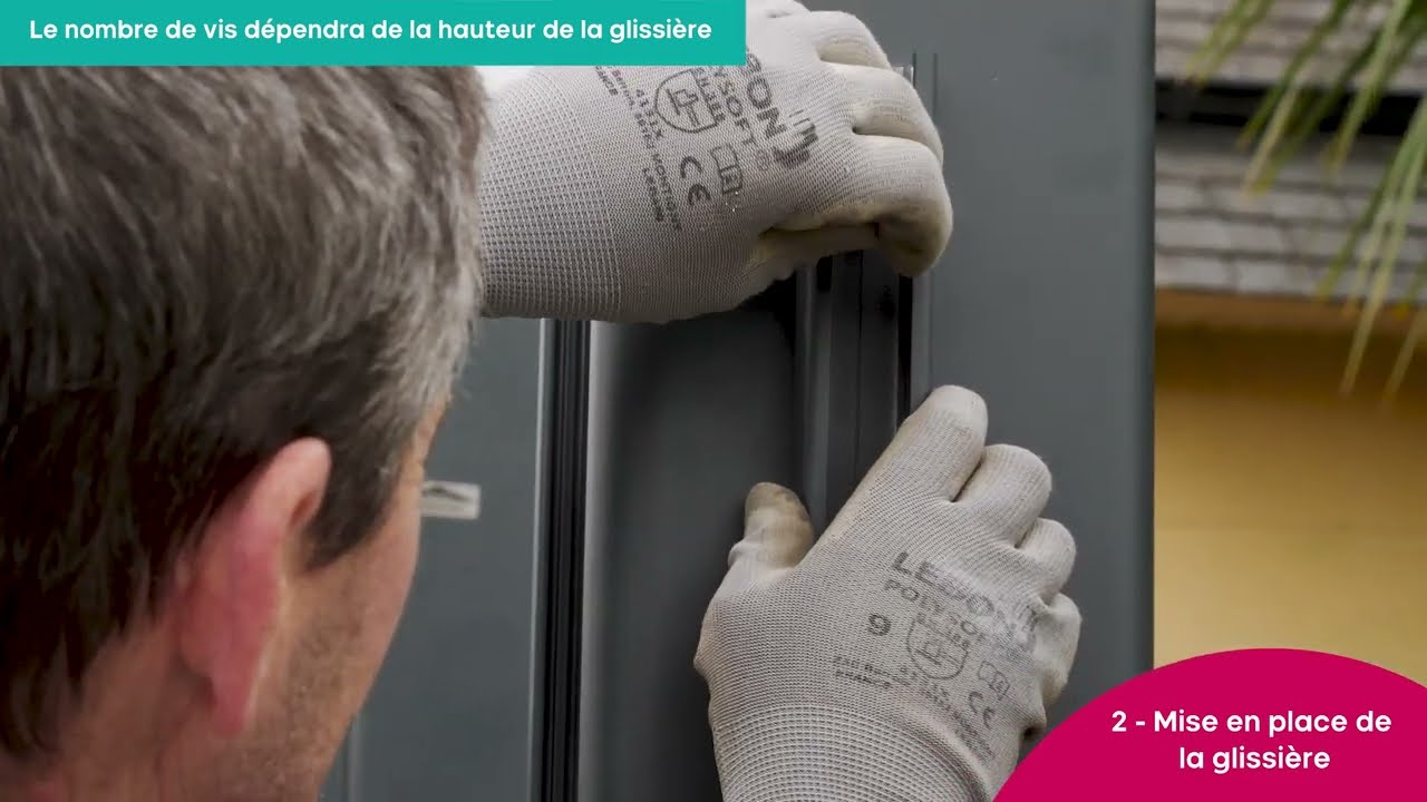 Tutoriel - Montage de clôture lames pleines - 2) Mise en place des glissières