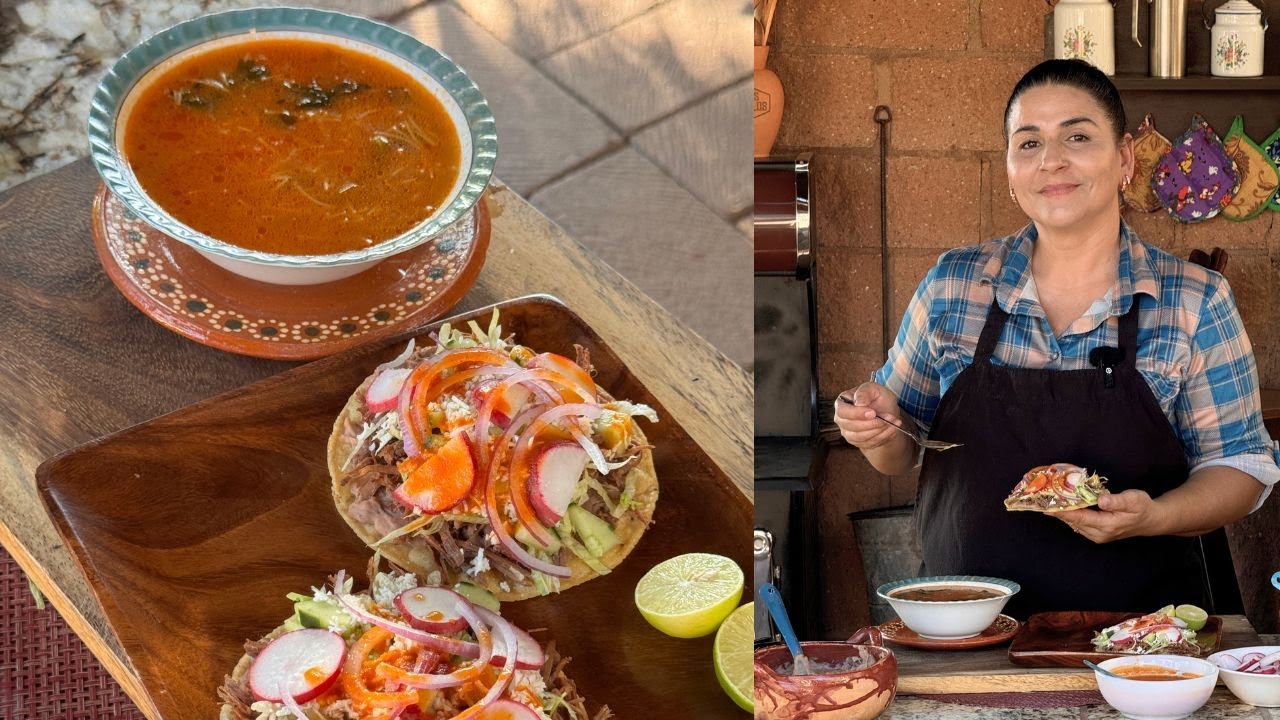 Tostadas de Carne Deshebrada y Sopa Calduda como en el Pueblo  - La Herencia de las Viudas