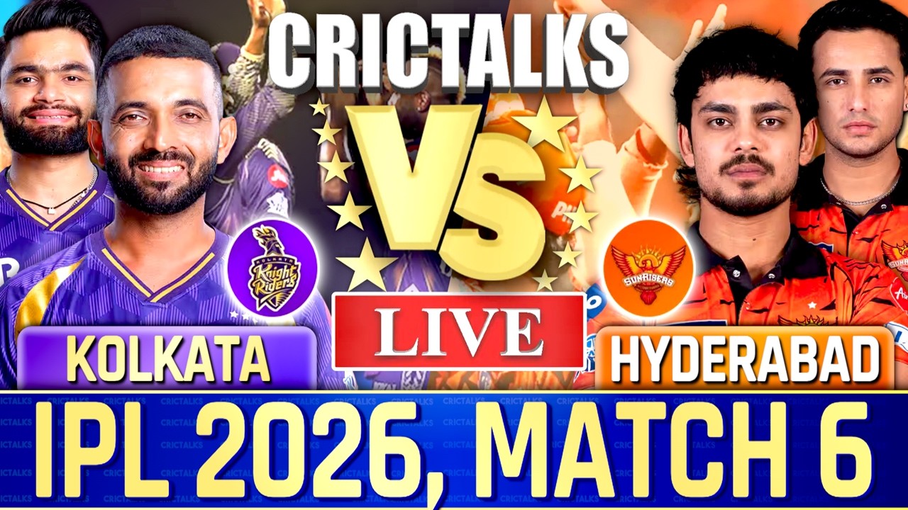 🔴 Kolkata vs Hyderabad, Live Match Today | IPL 2026 Live Commentary, KKR vs SRH Live Score