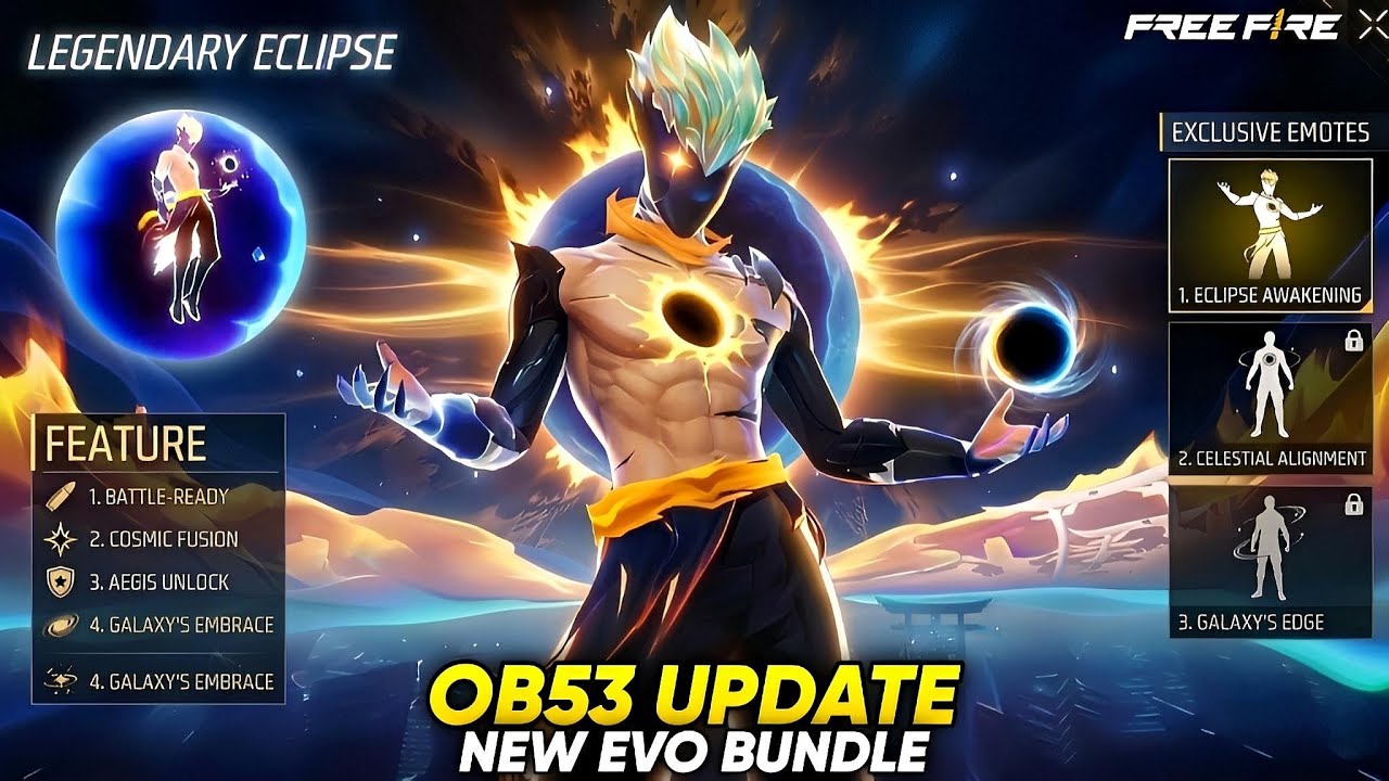 OB53 New Legendary Evo Bundle l New Eclipse Evo Bundle Free Fire l Free Fire New Event lFf New Event