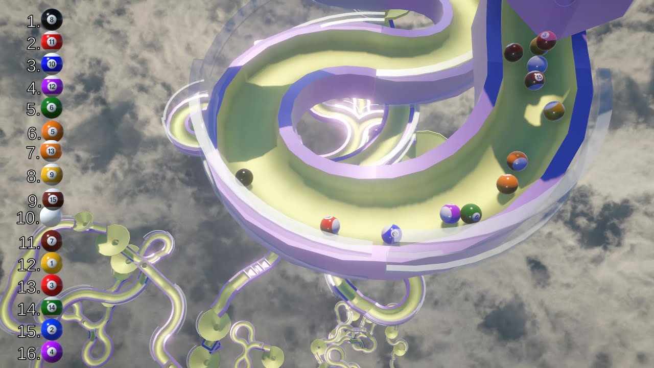 Endless Track Elimination Marble Race