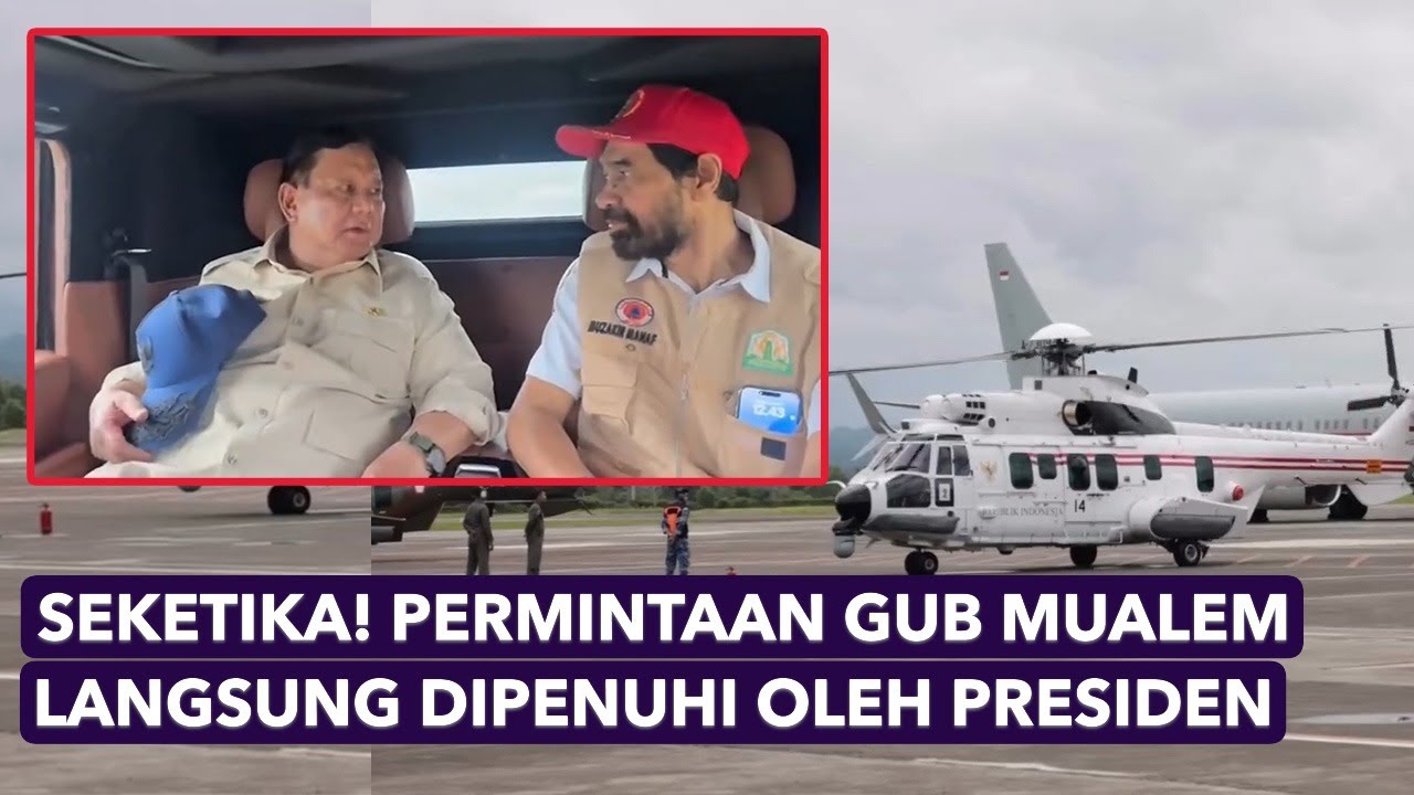 Naik Heli, Semobil Hingga Seketika Permintaan Gubernur Mualem Dipenuhi Presiden Prabowo Saat Ratas