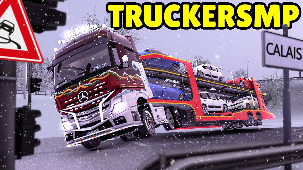 EXTREME GLADHEID ZORGT VOOR CHAOS in TruckersMP !! ❄️ (ETS2 Snow Mod)