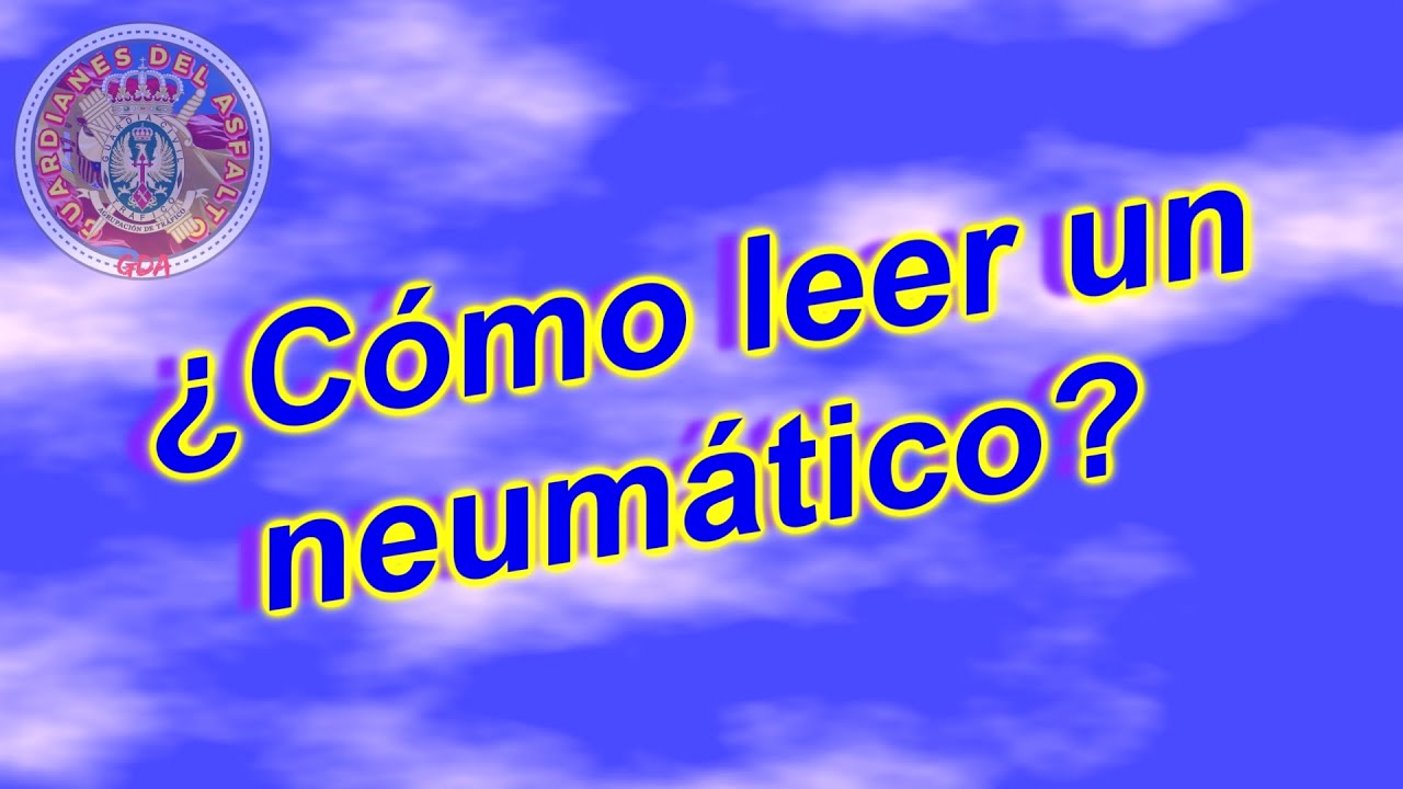 Como leer un neum&aacute;tico