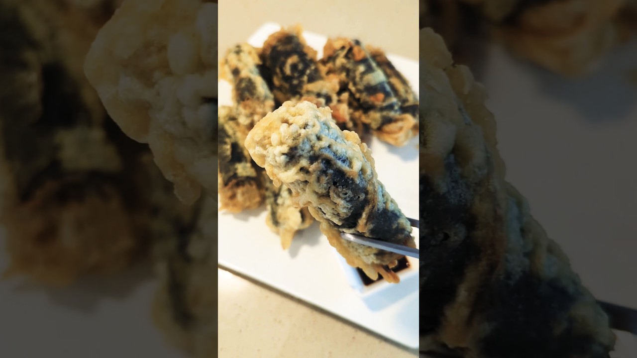 Crispy Korean Street Food: Seaweed Rolls (Gimmari) ✨ | Easy Snack!