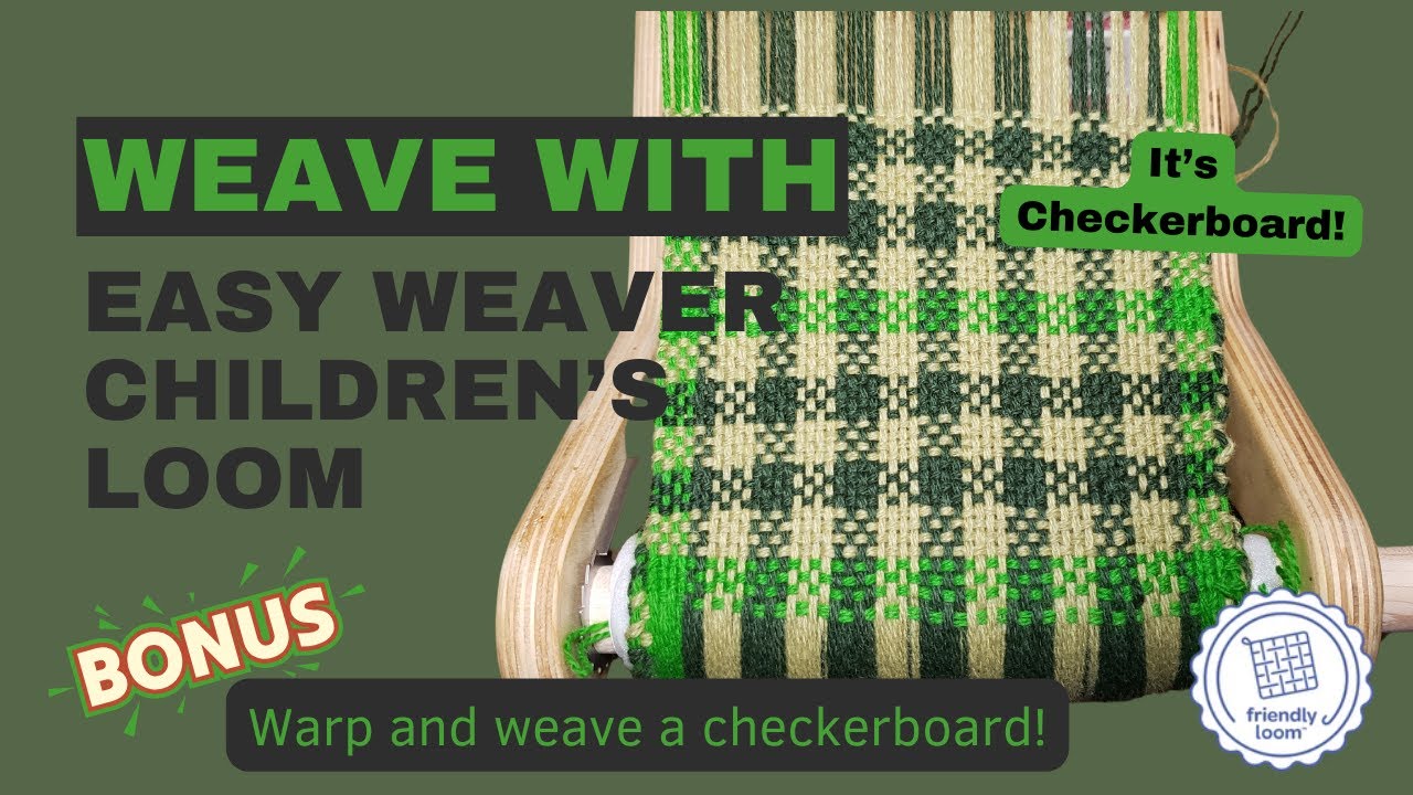 How to Weave a Checkerboard on a Toy Loom