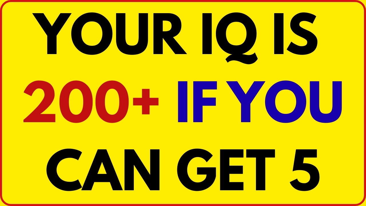 YOUR IQ IS 200+ IF YOU CAN GET 5 RIGHT ANSWERS 😳 | Hard Brain Quiz Challenge | SharpMind Quiz