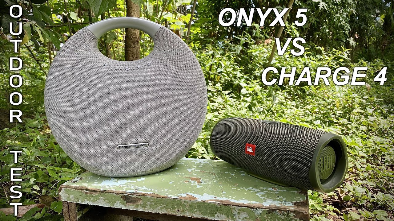HK Onyx studio 5 vs JBL Charge 4 - outdoor sound test