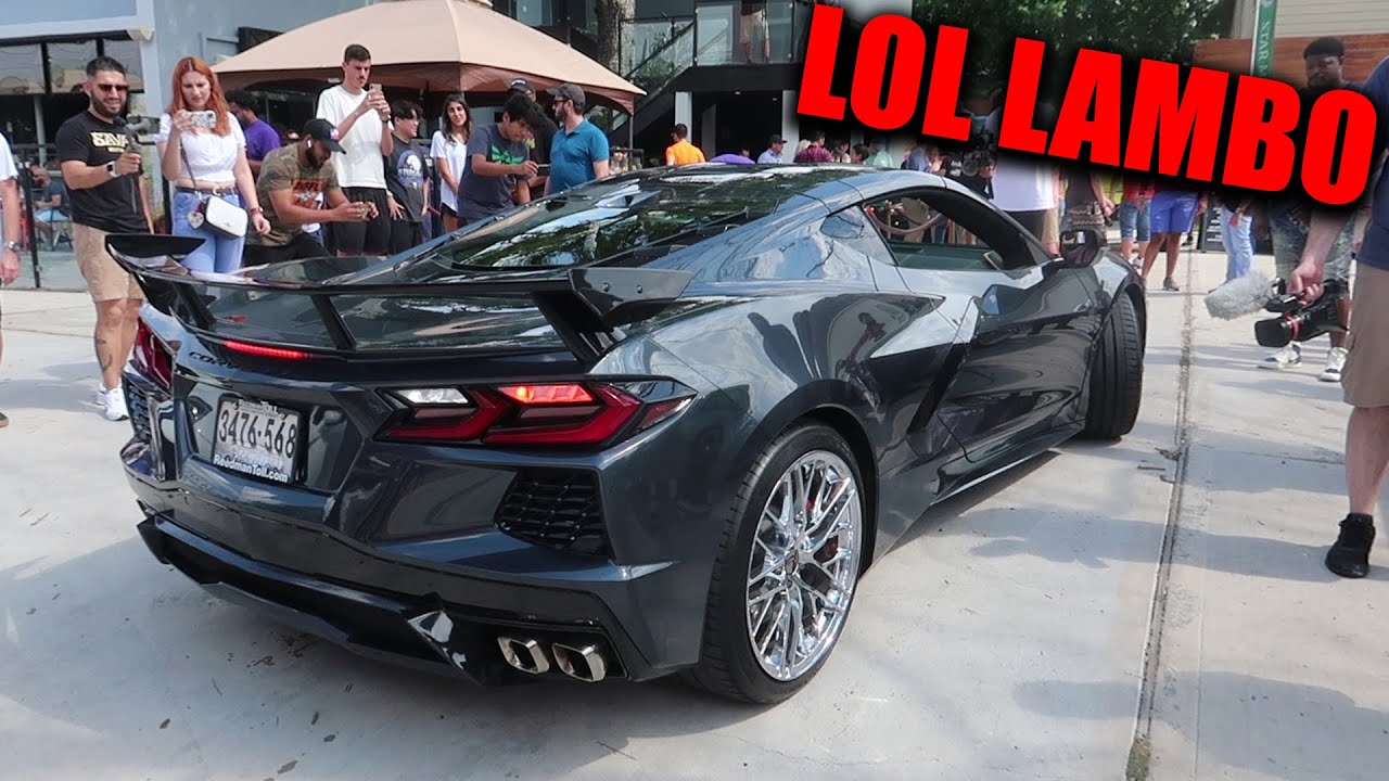 ВЛАДЕЛЕЦ LAMBO ДУМАЛ, ЧТО ОН КРУТОЙ...ПОКА НЕ ПОЯВИЛСЯ C8 CORVETTE!!!